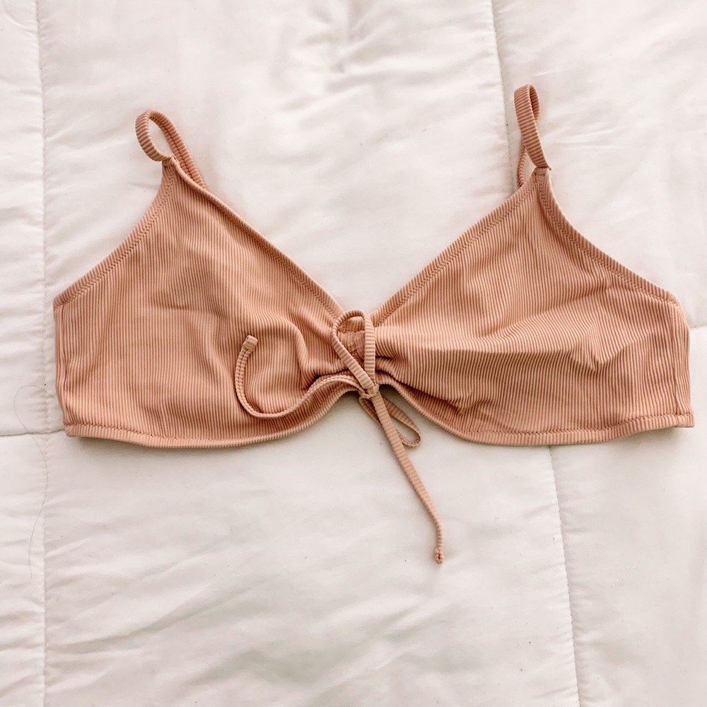 Aerie Ribbed Blush Bikini Top XXL